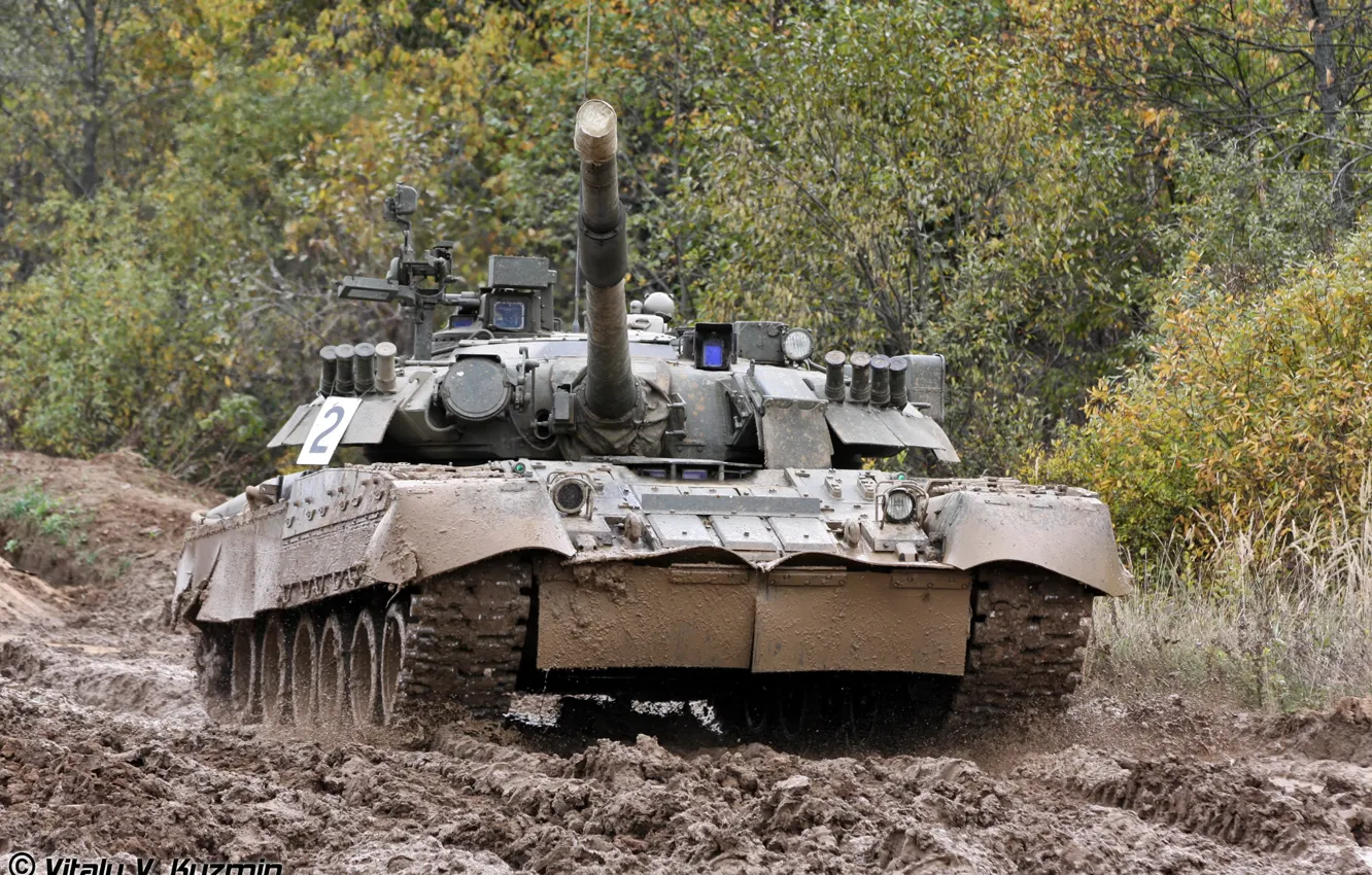 Фото обои танк, т-80, вс россии