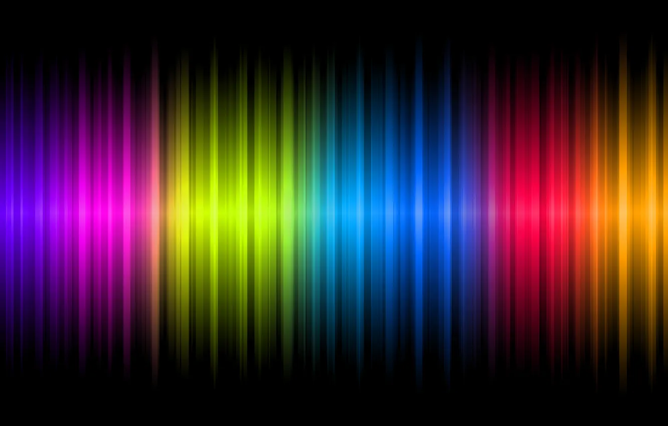 Фото обои colors, black, present, neon, chrome, random, glowing, out
