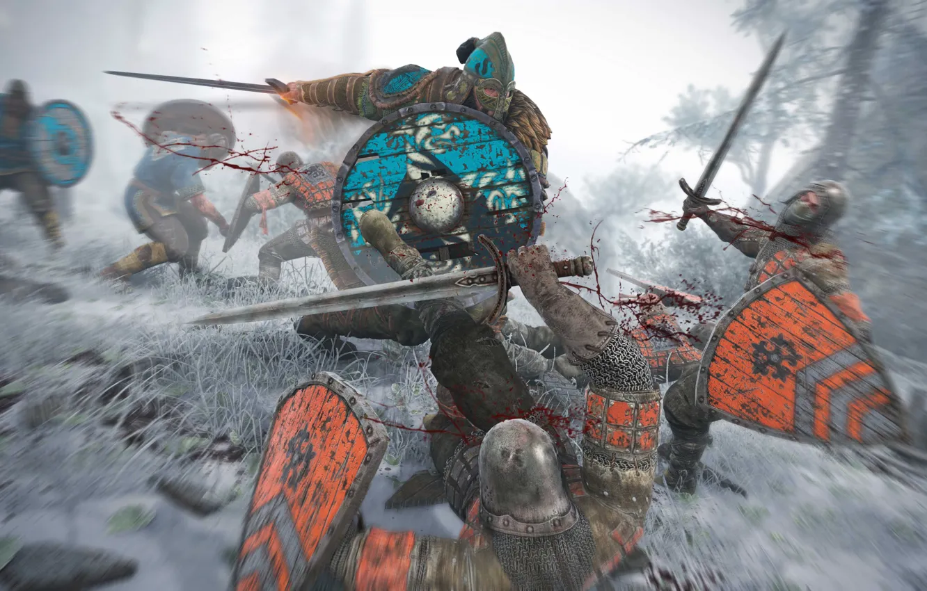 Фото обои sword, blood, game, war, man, ken, blade, viking