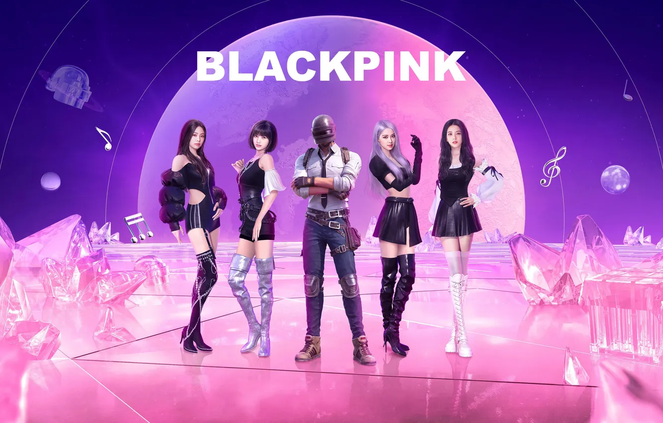 Фото обои Games, Music, Rose, Lisa, Jennie, Blackpink, PUBG, Jisoo