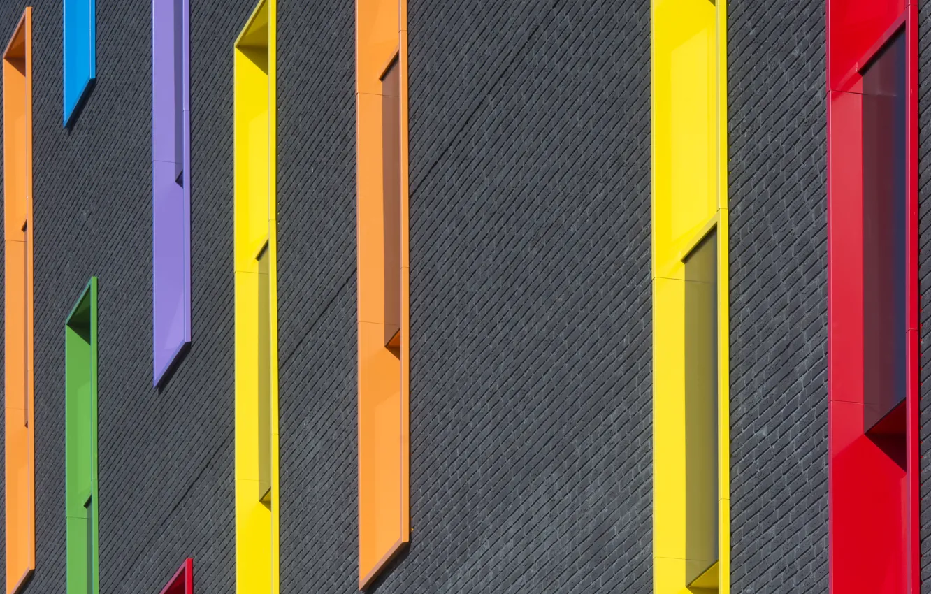 Фото обои стена, дома, окно