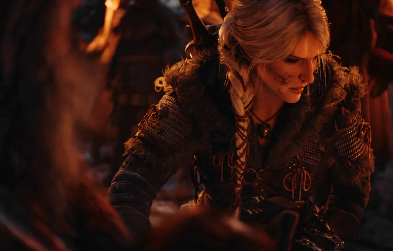 Фото обои CD Projekt RED, white hair, Cirilla Fiona Elen Riannon, video game girls, video game art, …
