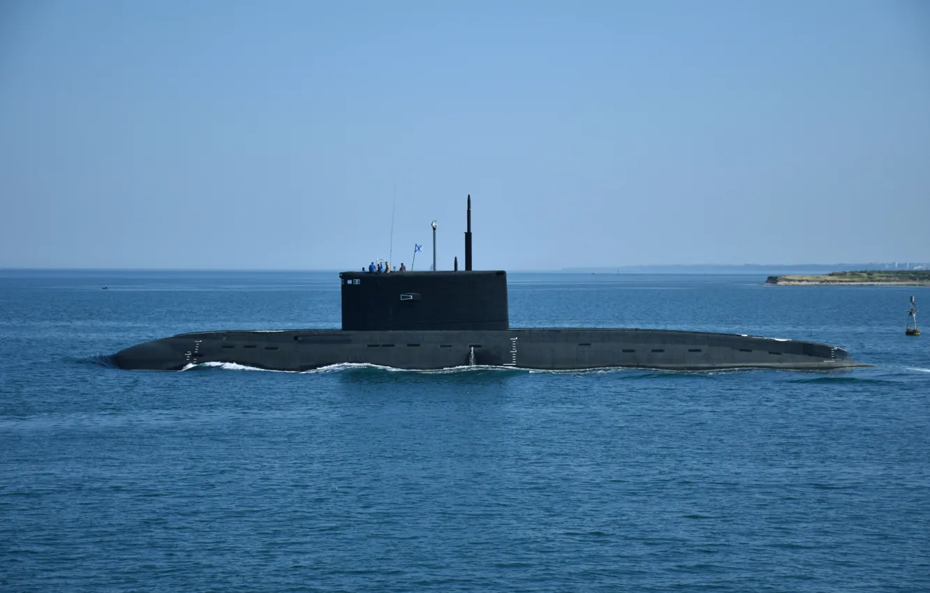 Фото обои лодка, черное море, подводная, дизельная, проект636.3