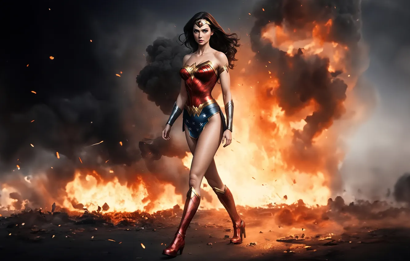 Фото обои science fiction, wonder woman, superheroes
