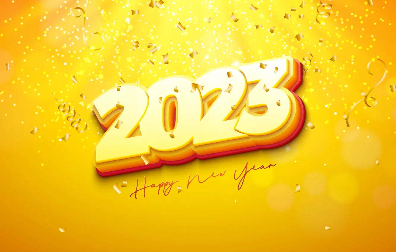 Фото обои лучи, свет, сияние, надпись, блеск, новый год, блестки, цифры