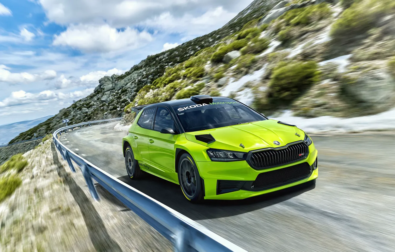 Фото обои Skoda, 2022, Rally2, Fabia RS