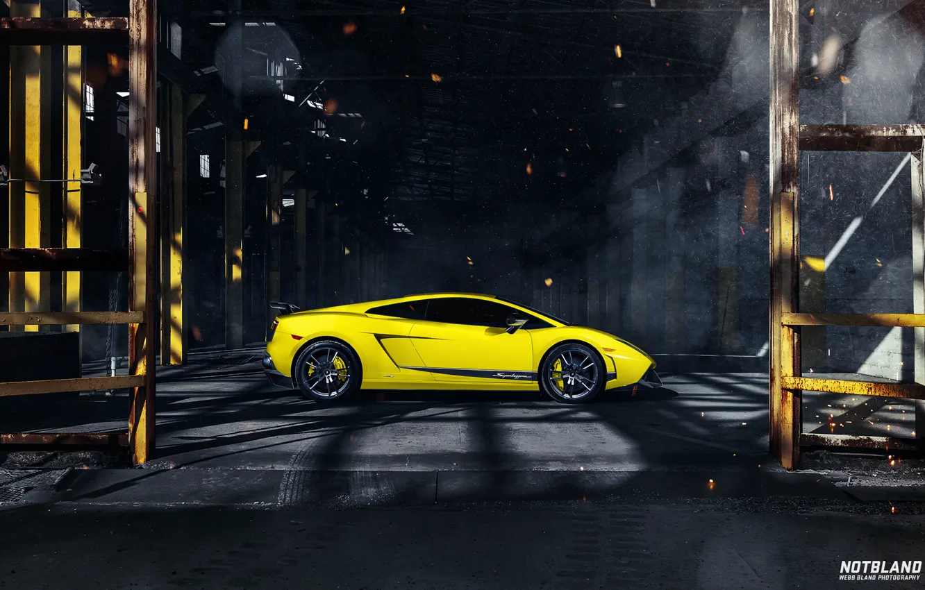 Фото обои Lamborghini, Superleggera, Gallardo, диски, LP 570-4, бок, тонировка, notbland