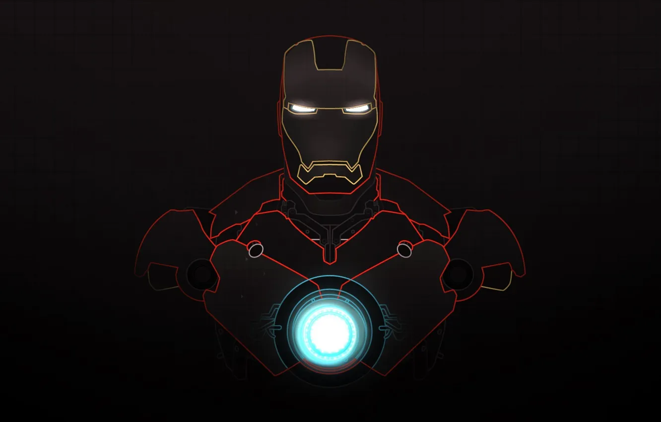 Фото обои минимализм, железный человек, iron man