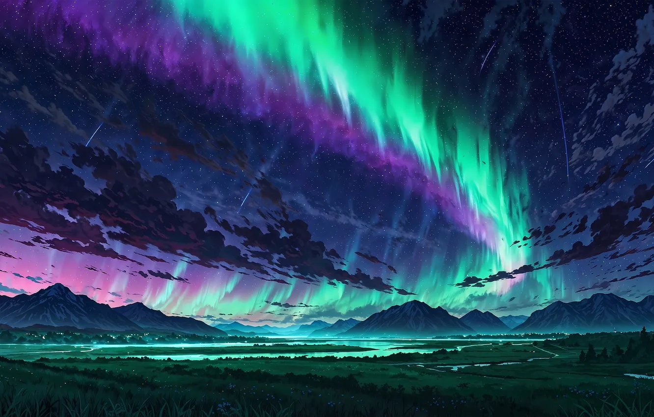 Фото обои fantasy, sky, art, wbib