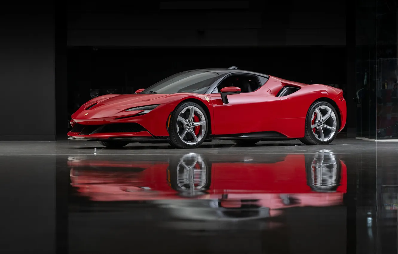 Фото обои Ferrari, суперкар, supercar, Stradale, 2020, Ferrari SF90, Ferrari SF90 Stradale, Ферарри