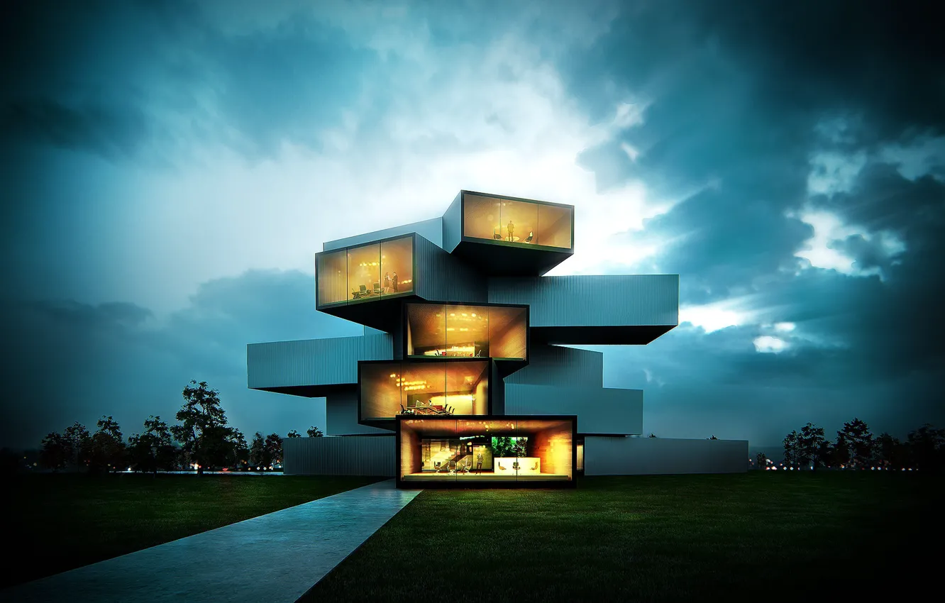 Фото обои дизайн, строение, Modern House