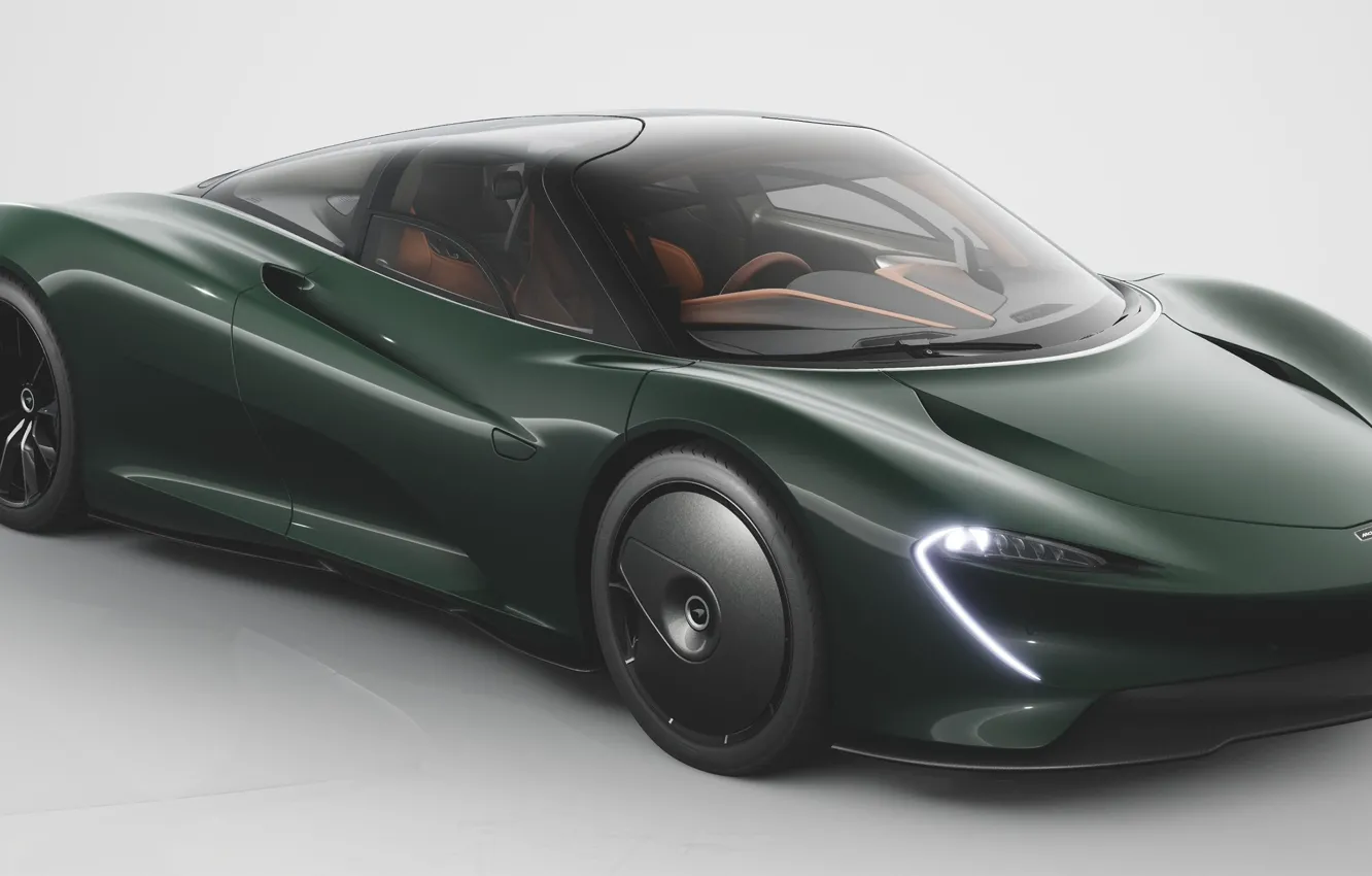 Фото обои Green, Hypercar, 2020, McLaren Speedtail