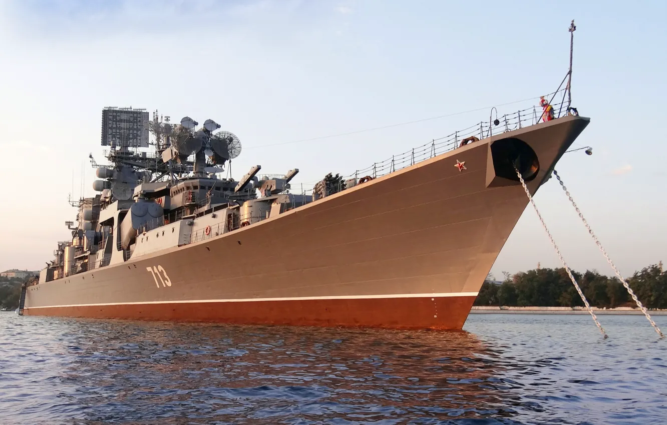 Фото обои корабль, большой, противолодочный, Керчь, Черноморский Флот, проект 1134-Б