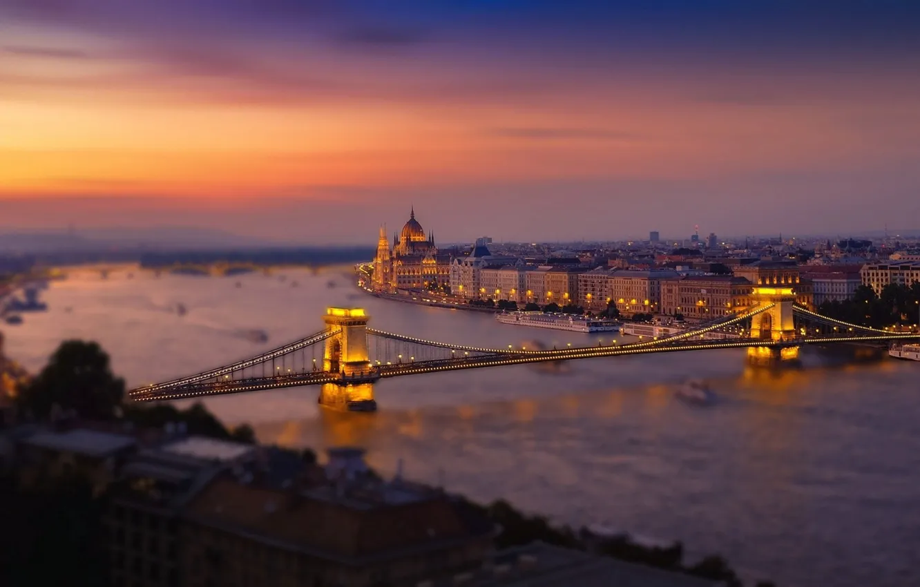 Фото обои мост, панорама, Будапешт