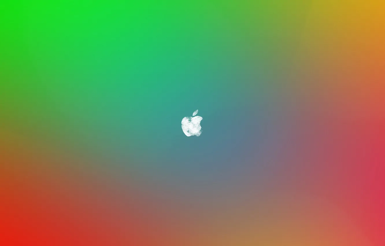 Фото обои фон, краски, Apple, яблоко, логотип, эмблема