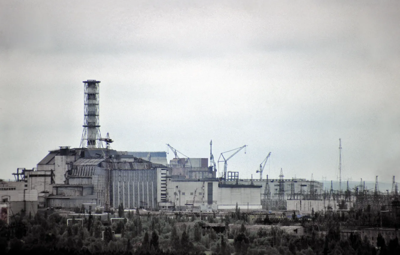 Фото обои чернобыль, саркофаг, реактор