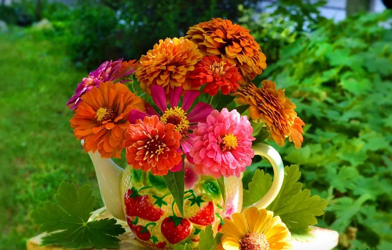 Фото обои Цветы, Букет, Flowers, Colors, Боке, Bouquet, Bokeh