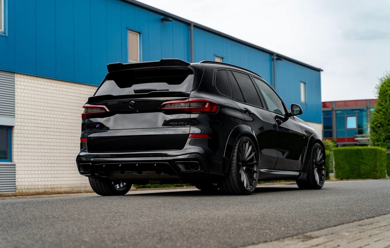 Фото обои BMW, Black, Prior Design, Rear, X5 M, BMW X5 M, G05