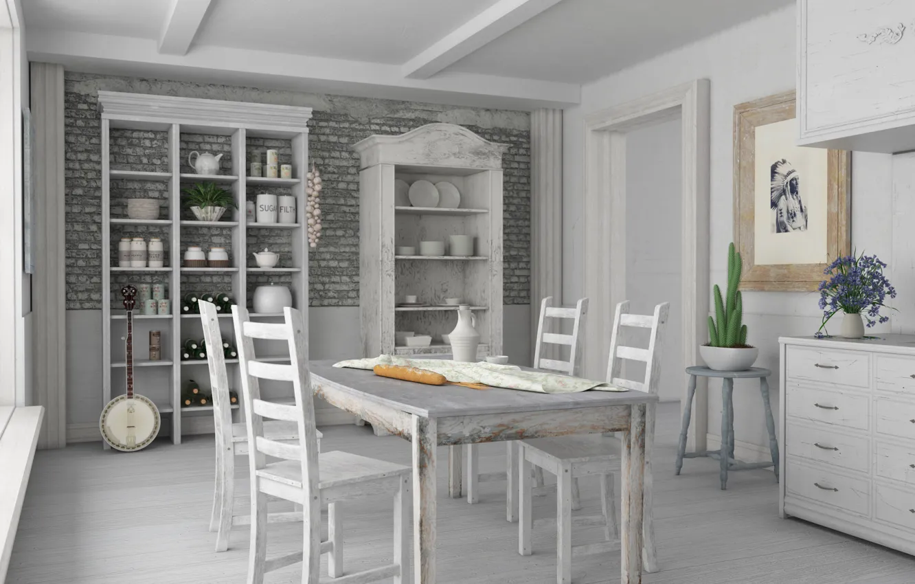 Фото обои дизайн, стиль, комната, интерьер, столовая