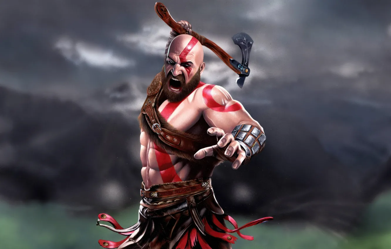 Фото обои kratos, power, titanic