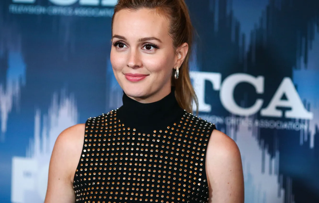 Фото обои взгляд, актриса, Leighton Meester