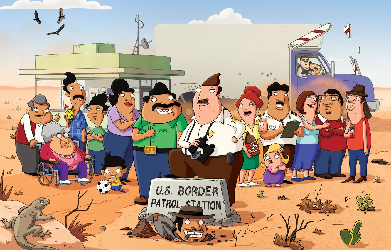Фото обои мультфильм, юмор, Fox, Bordertown, Приграничный городок