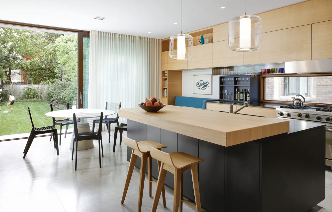 Фото обои интерьер, кухня, Торонто, столовая, Madrigal House, by Paul Raff Studio
