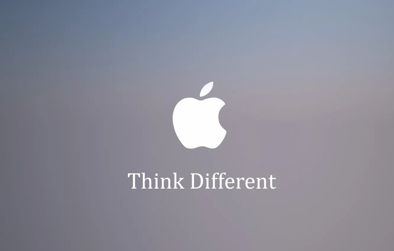 Фото обои Apple, яблоко, Think Different, слоган.