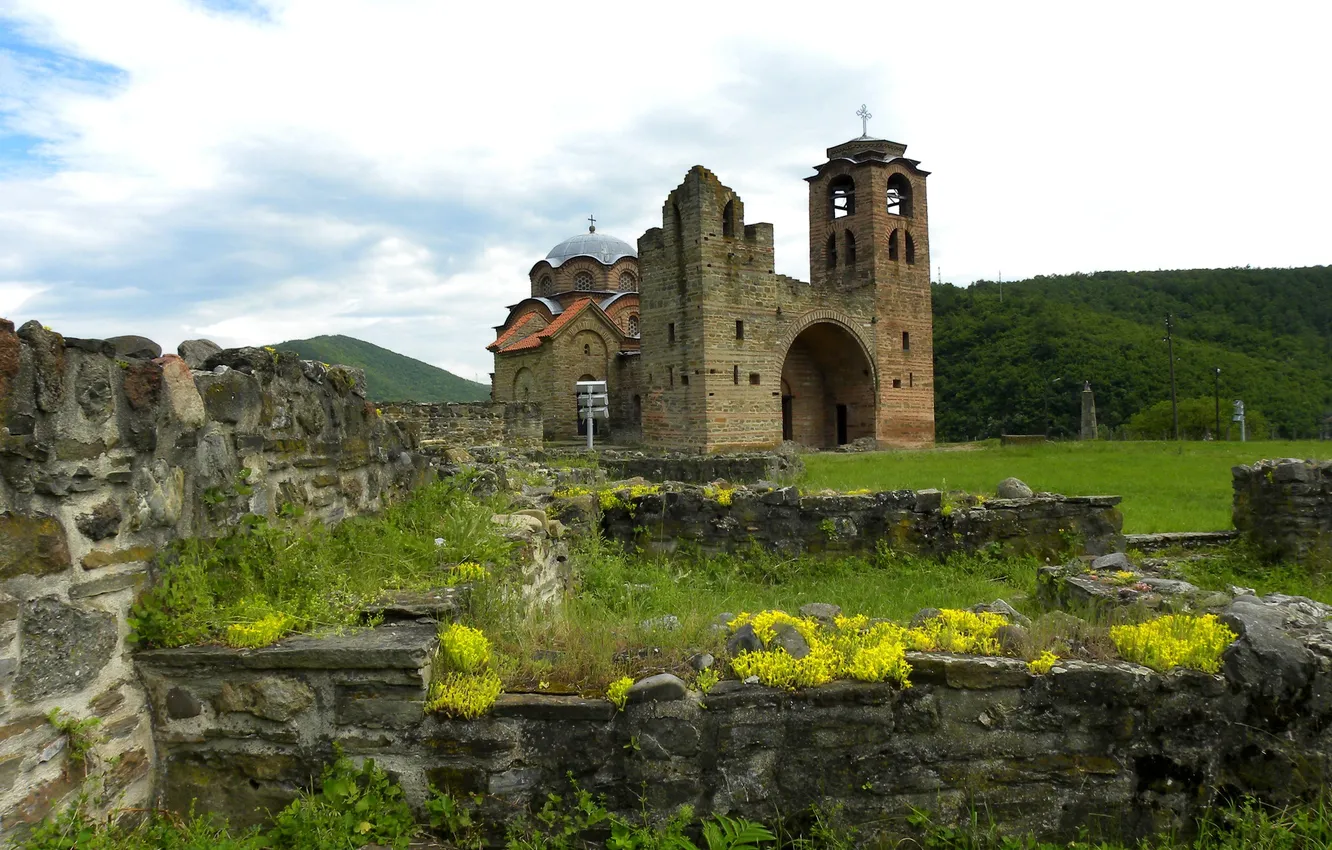 Фото обои церковь, развалины, Сербия, Crkva Svetog Nikole