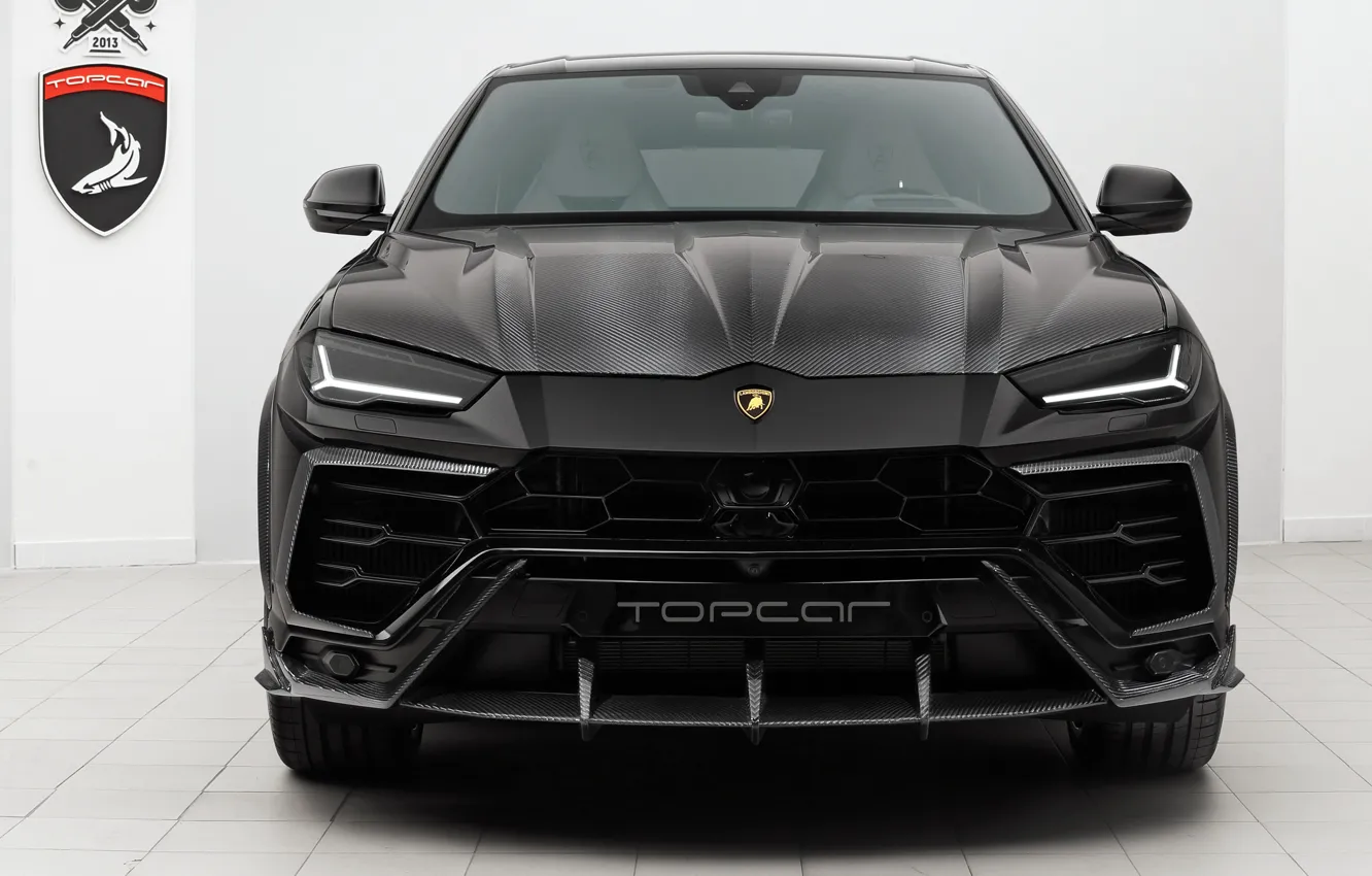 Фото обои Lamborghini, вид спереди, 2018, TopCar, Urus