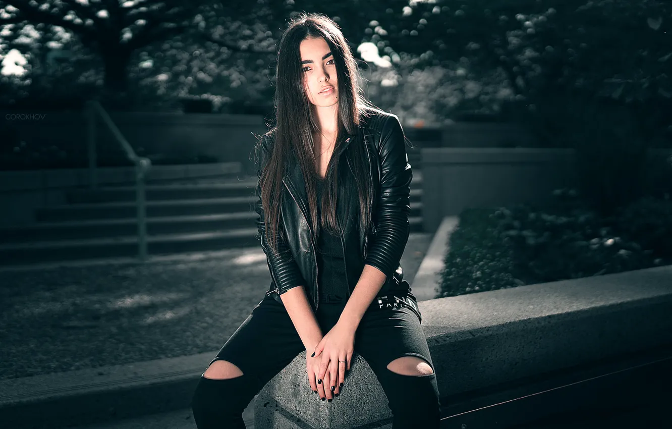 Фото обои губки, кареглазая, Ivan Gorokhov, Polina from Vancouver