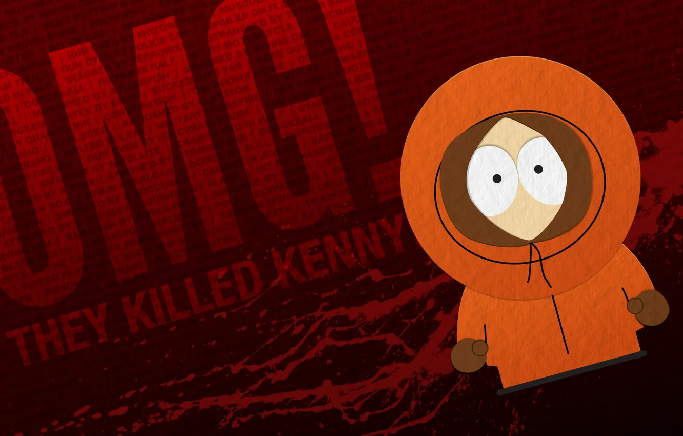 Фото обои Кенни, Южный парк, South Park, мультсериал, OMG