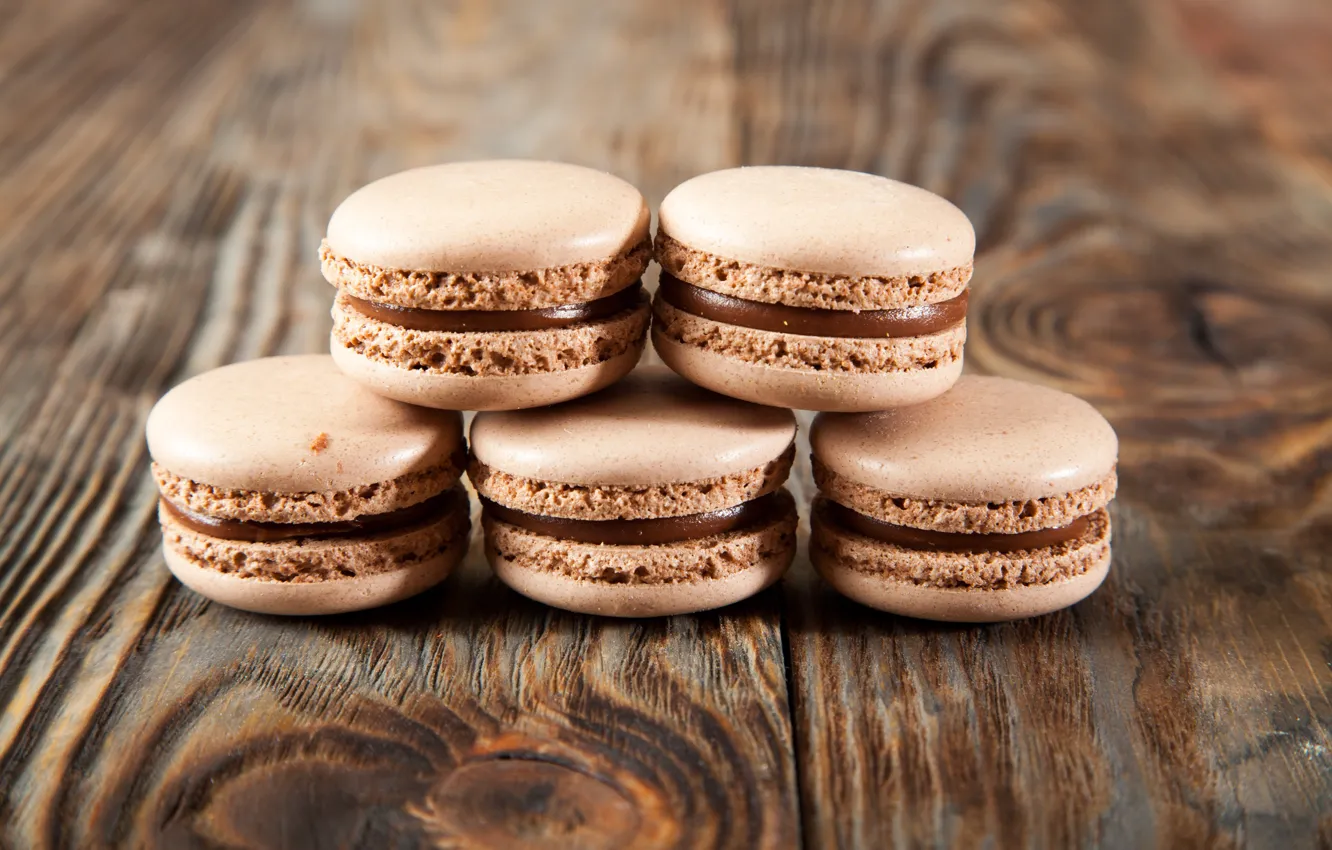 Фото обои печенье, шоколадное, macaroons, миндальное