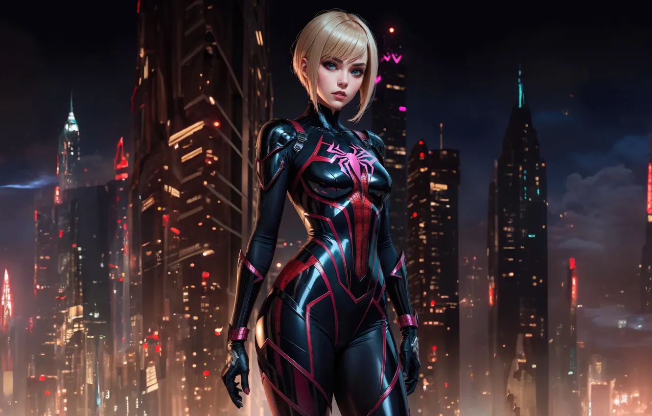 Фото обои earth, spider, amazing, gwen