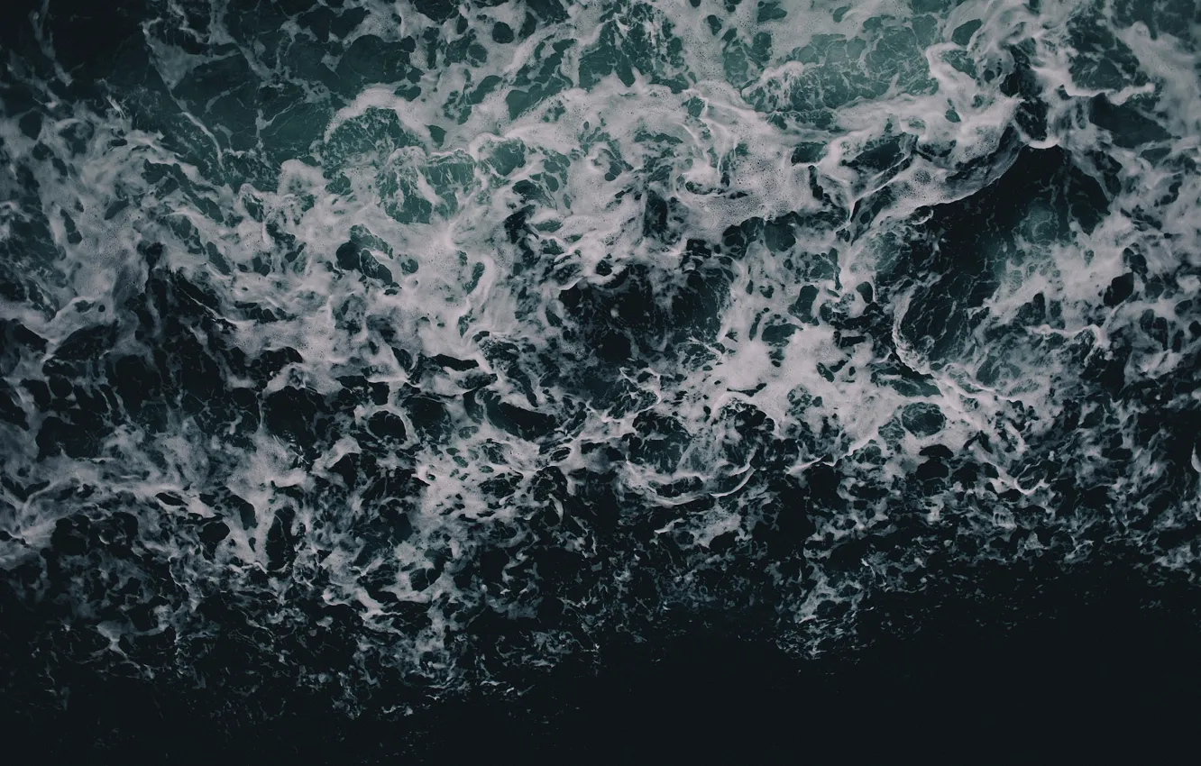 Фото обои water, troubled sea, sea foam