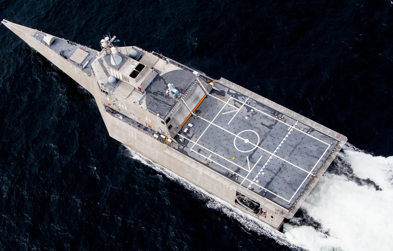 Фото обои Тримаран, US NAVY, LCS-4, USS Coronado, Литоральный боевой корабль, Тип "Индепенденс"
