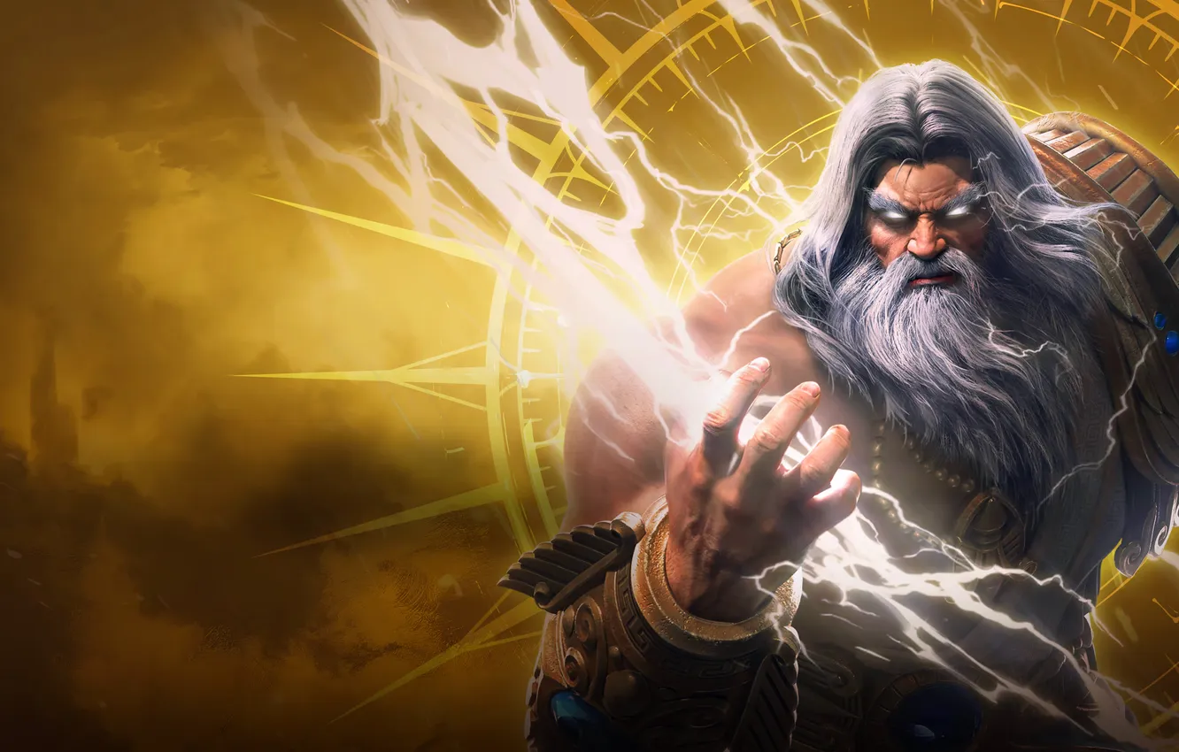 Фото обои zeus, smite 2