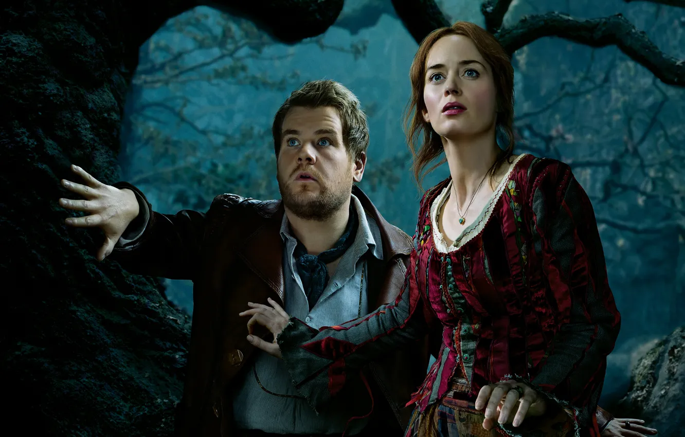 Фото обои фэнтези, Emily Blunt, Чем дальше в лес, мюзикл, Into the Woods, James Corden, Бойтесь своих …