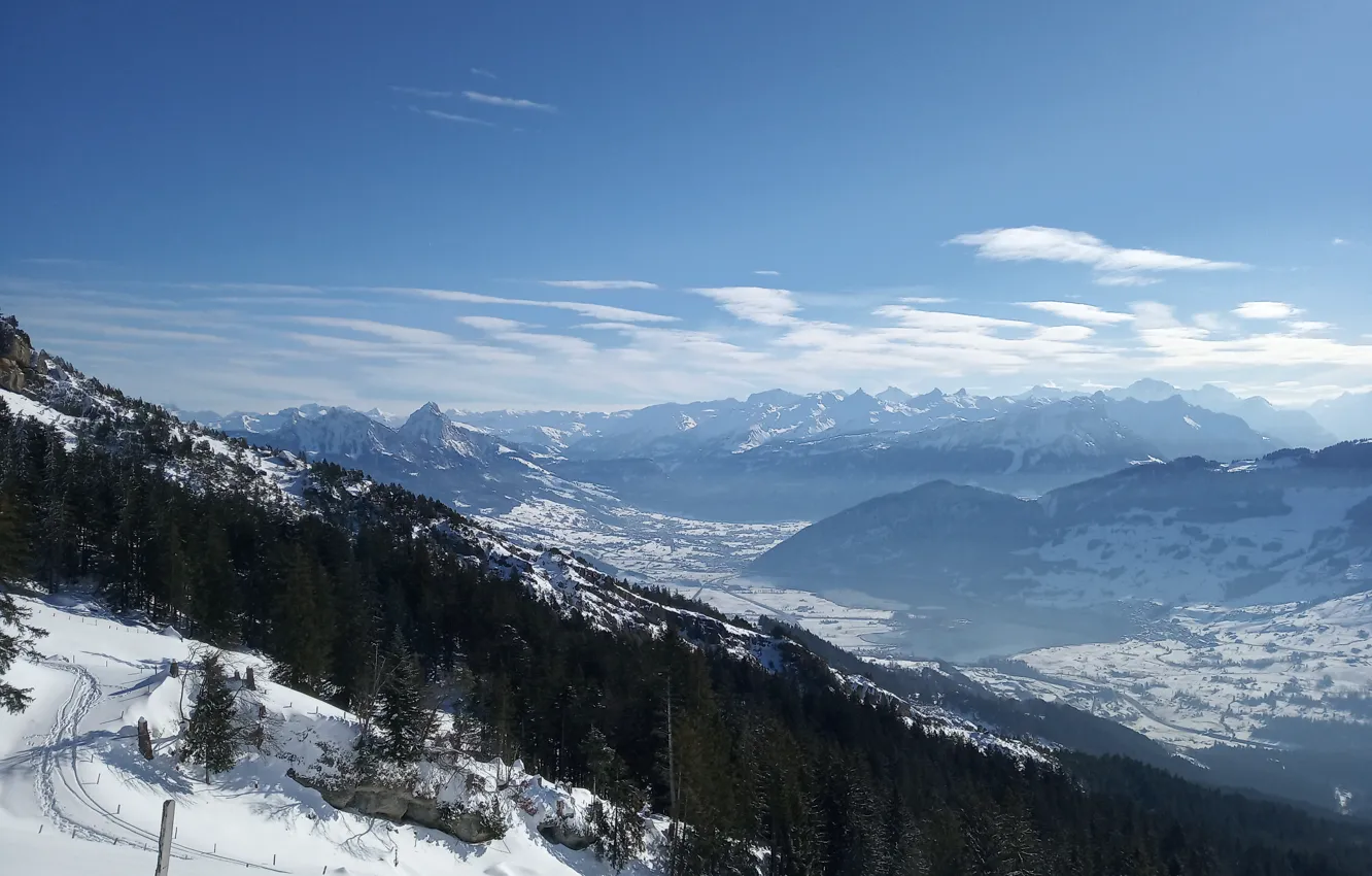 Фото обои Швейцария, Альпы, гора Вильдшпиц