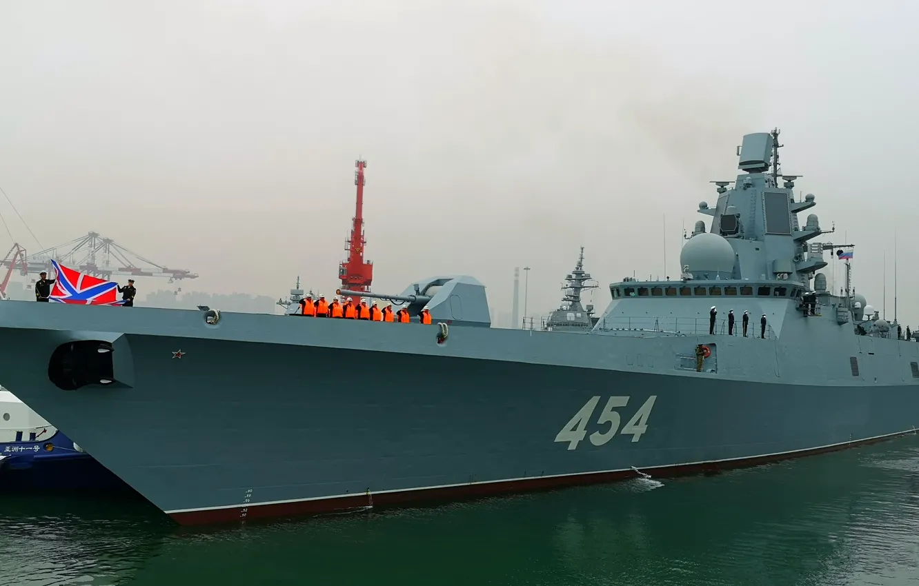 Фото обои Китай, фрегат, Адмирал Горшков, визит