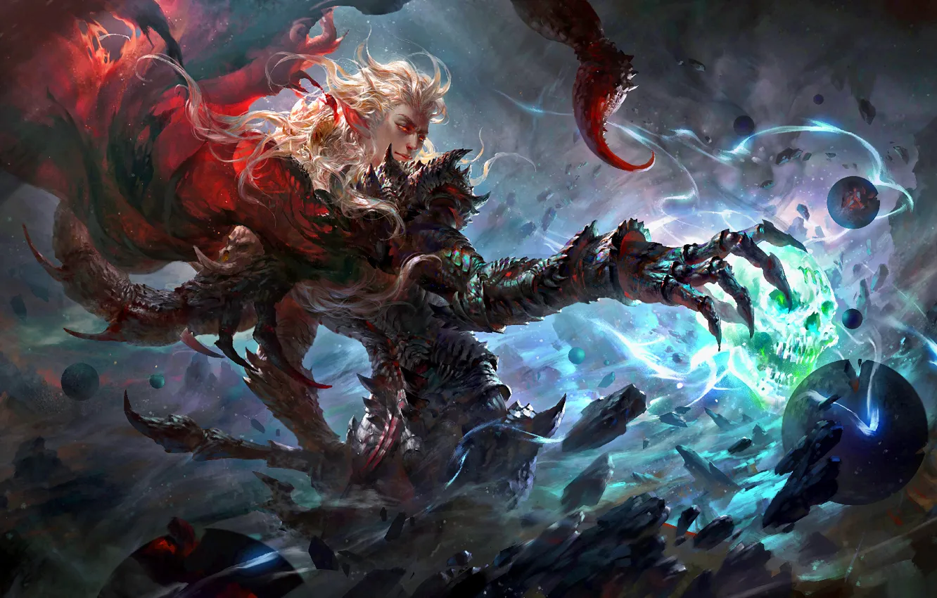 Фото обои фентези, магия, эльф, арт