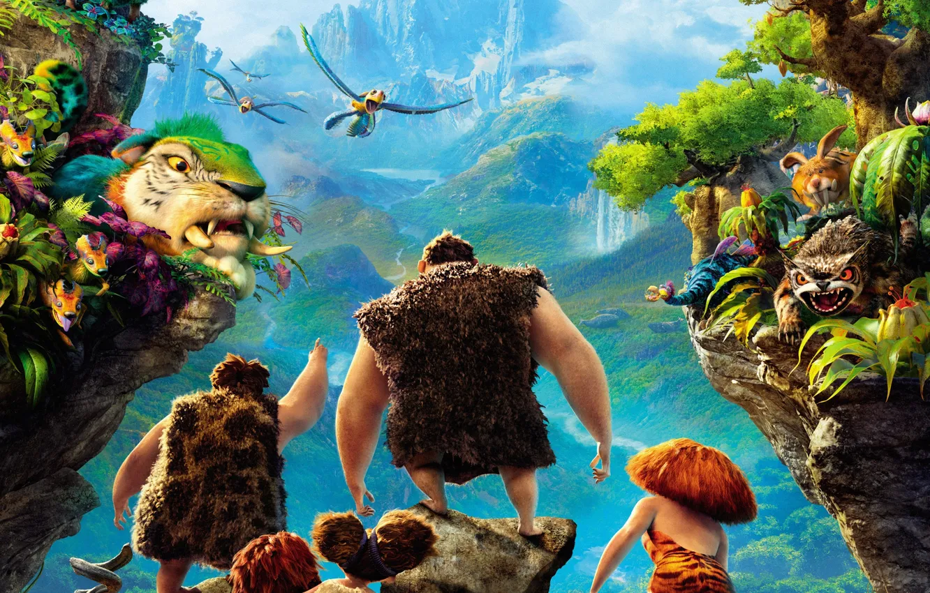 Фото обои Мультфильм, Семейка Крудс, The Croods