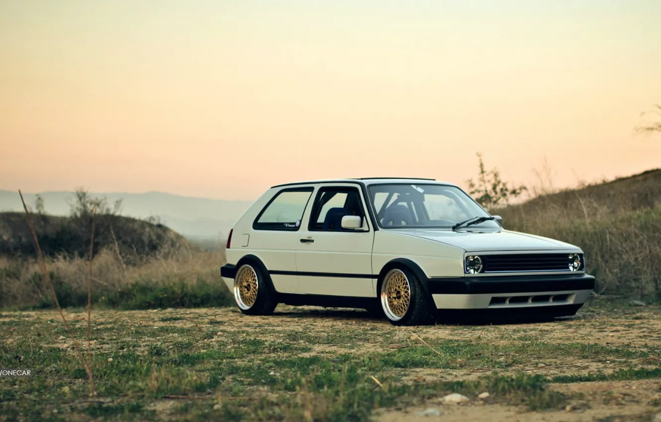 Фото обои volkswagen, golf, bbs, на стиле