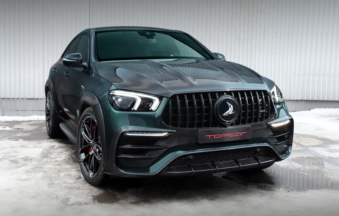 Фото обои Mercedes-Benz, Mercedes, Green, Topcar, Front, Coupe, Inferno, GLE
