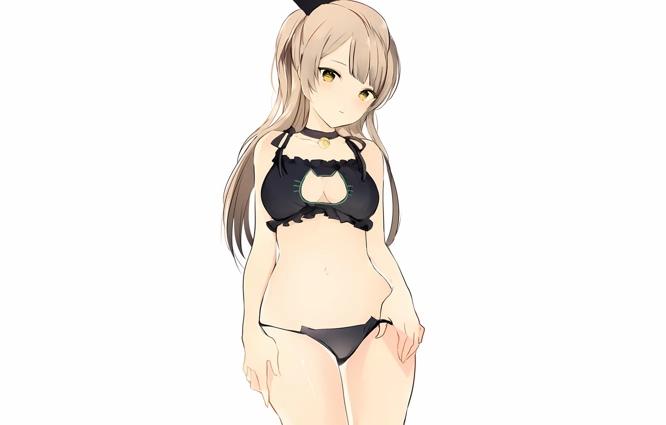 Фото обои girl, sexy, lingerie, pantsu, bra, cleavage, panties, long hair