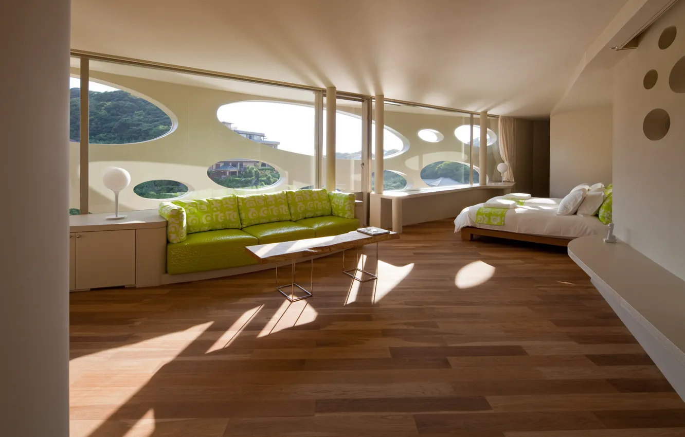 Фото обои дизайн, стиль, интерьер, жилая комната, futurism, Villa Ronde