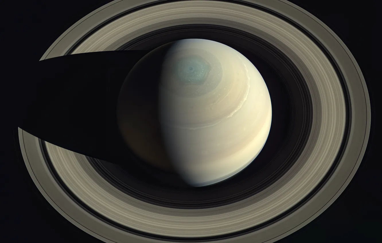 Фото обои космос, планета, кольца, Сатурн, Солнечная система, Saturn, Кассини, Cassini