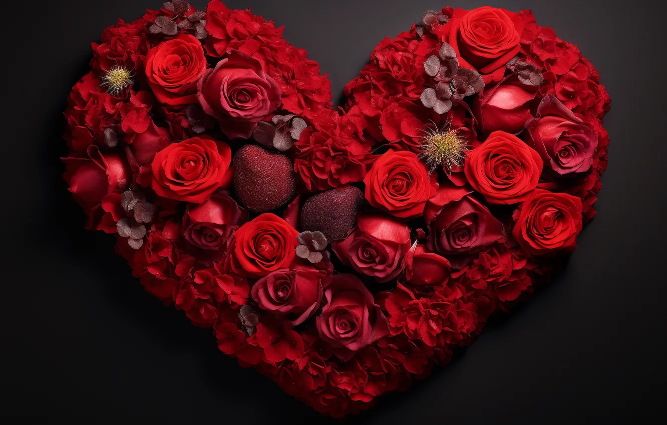 Фото обои любовь, цветы, романтика, сердце, розы, love, happy, День святого Валентина