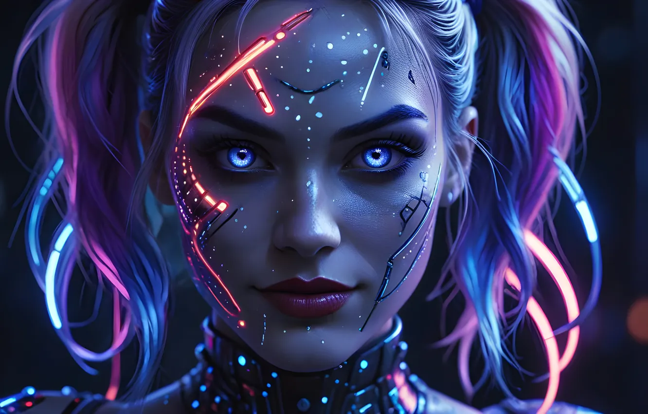 Фото обои Girl, Beauty, Harley Quinn, BeautIful, AI Art, anime ai