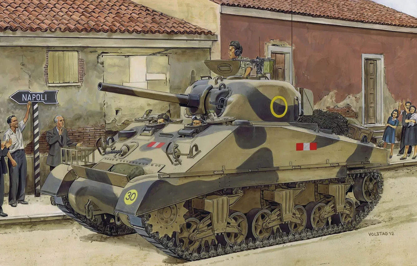 Фото обои танк, СССР, средний, очередь, Sherman, Британский, программе, первую